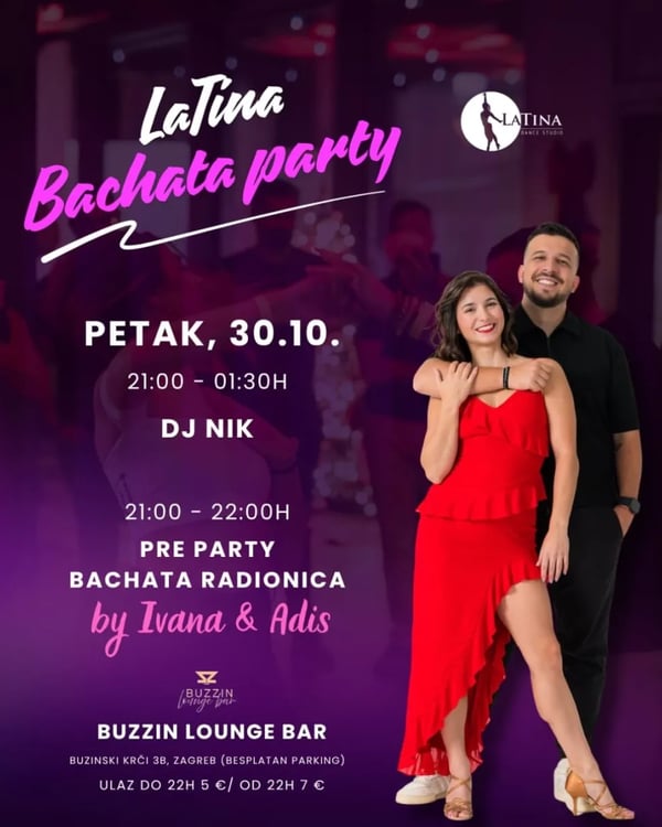 LaTina Bachata Party - Poster del evento