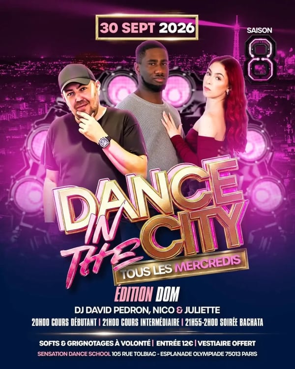 Dance in the City – Tous les mercredis – Édition DOM - Event poster