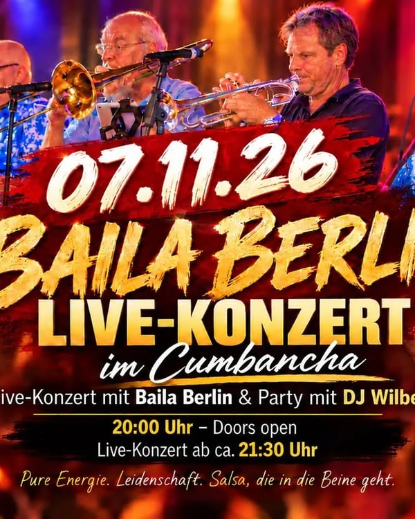 Baila Berlin Live-Konzert - Poster del evento