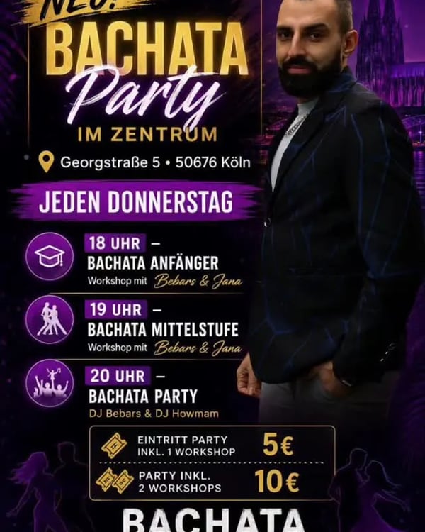 Bachata Party im Zentrum - Poster del evento