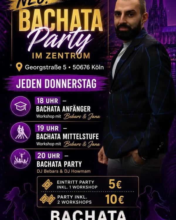 Bachata Party im Zentrum - Event poster