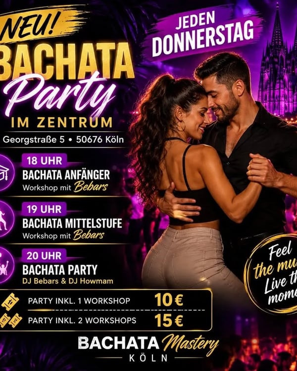 Bachata Party im Zentrum - Poster del evento