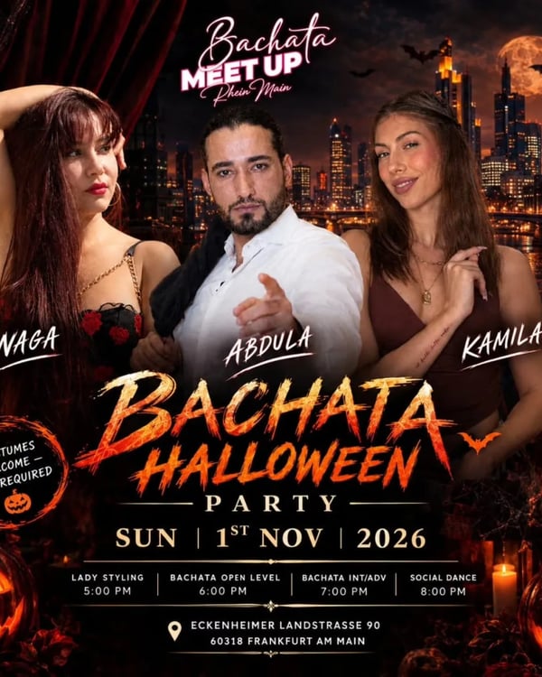 Bachata Halloween Party - Event poster