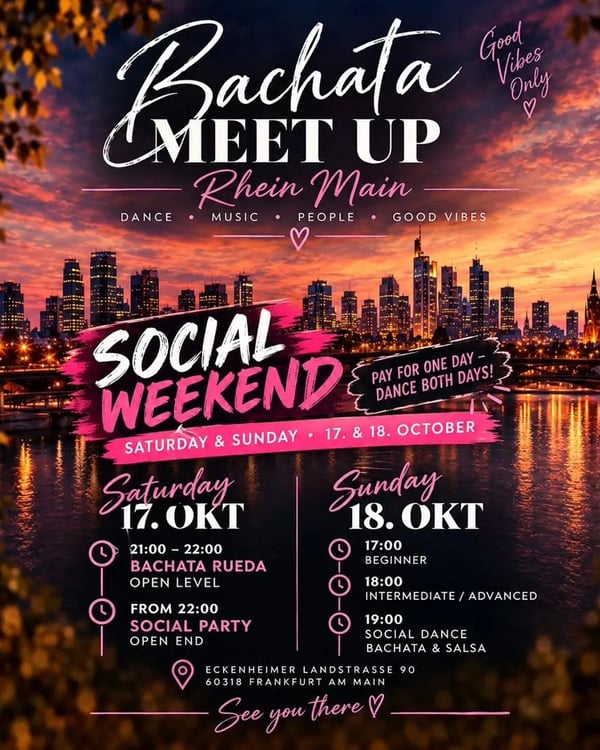 Bachata Meet Up Rhein Main – Social Weekend - Event poster