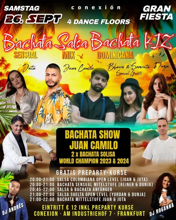 Bachata Salsa Bachata KIZ – Gran Fiesta - Event poster
