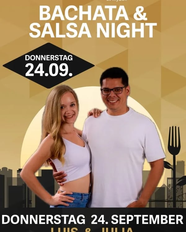 Bachata & Salsa Night – Luis & Julia Bachata Workshops - Poster del evento