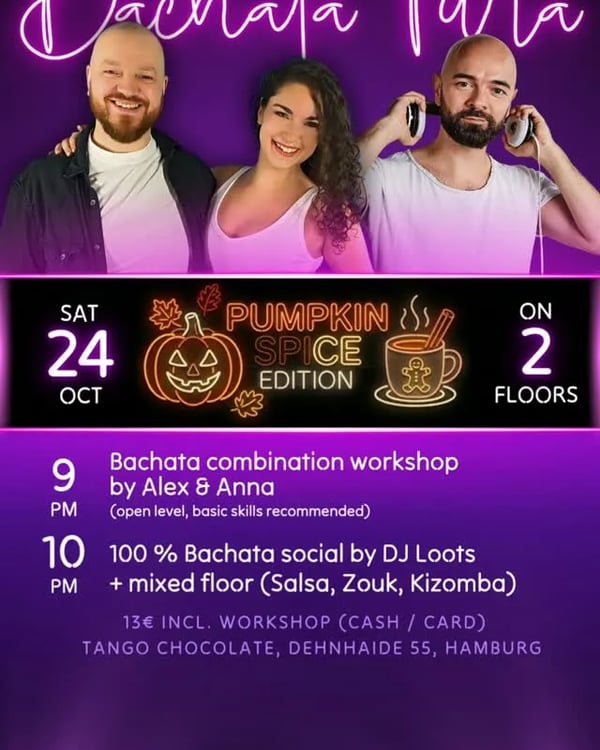 Bachata Pura Pumpkin Spice Edition - Poster del evento