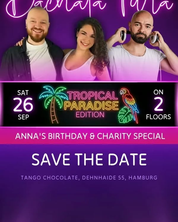 Bachata Pura Tropical Paradise Edition – Anna’s Birthday & Charity Special - Poster del evento