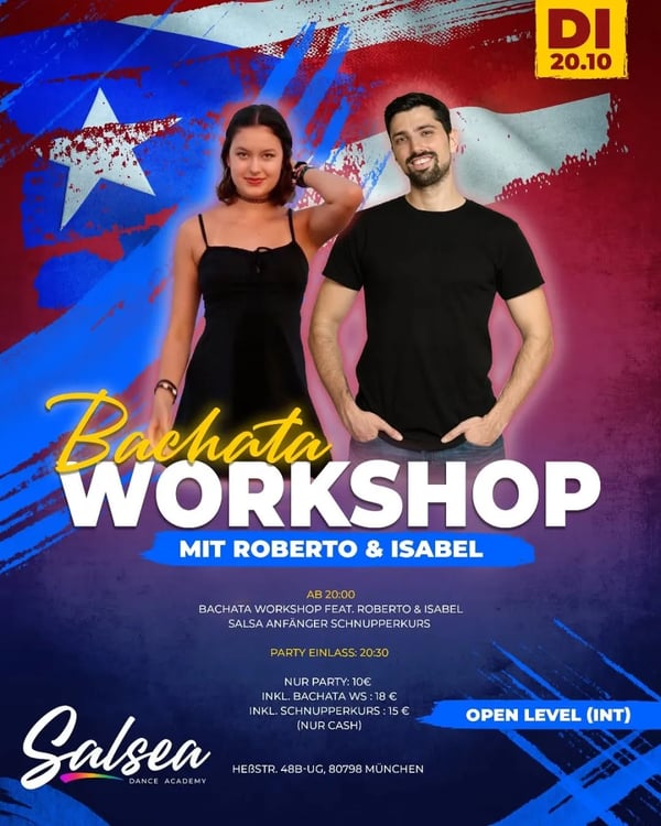 Bachata Workshop mit Roberto & Isabel - Event poster