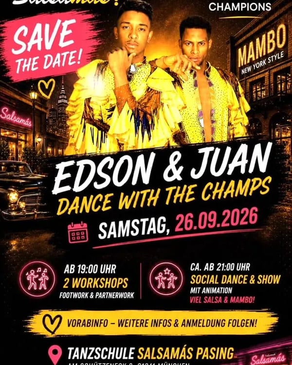 Edson & Juan – Dance with the Champs - Event poster