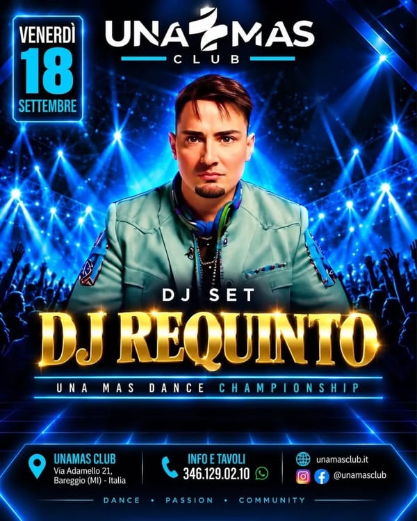 DJ Requinto – Una Mas Dance Championship - Poster del evento
