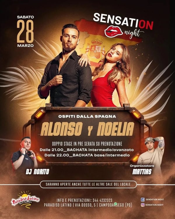 Sensation Night con Alonso y Noelia