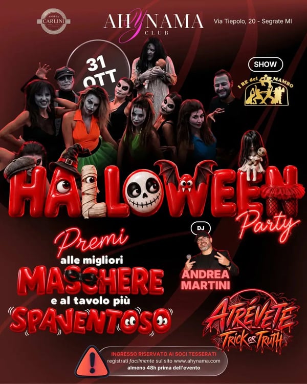 Halloween Party – Atrévete Trick or Truth - Poster del evento