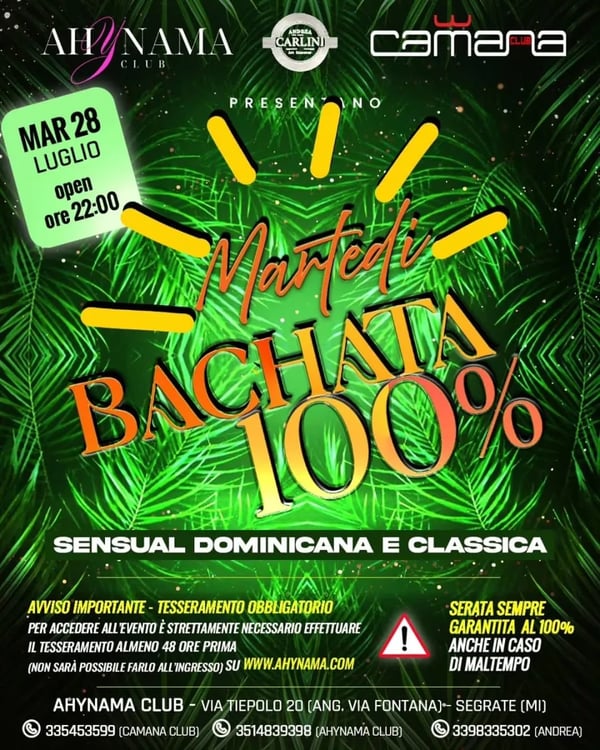 Martedì Bachata 100% - Event poster
