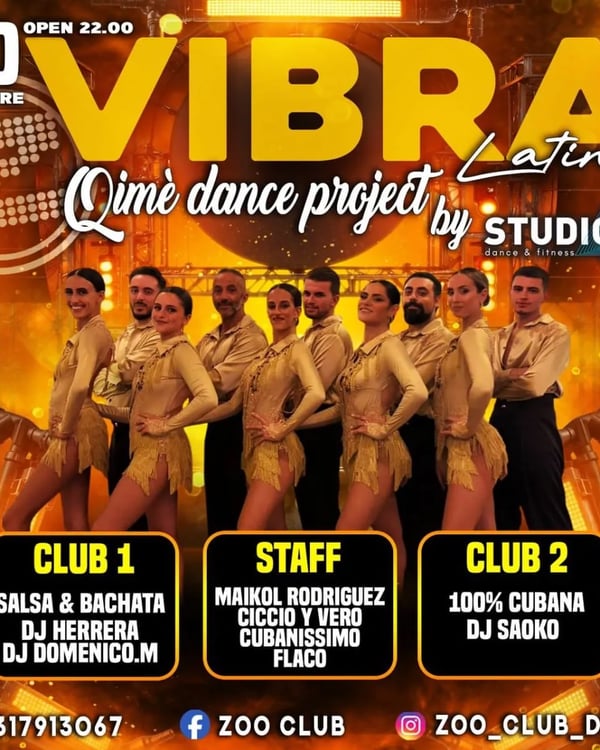 Vibra Latina — Qimé dance project by STUDIO17 - Poster del evento