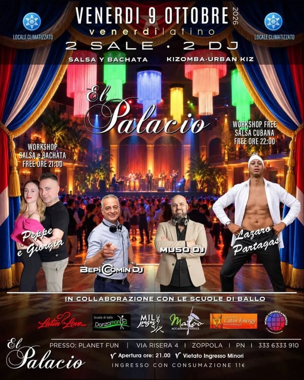 Venerdì Latino – El Palacio - Poster del evento