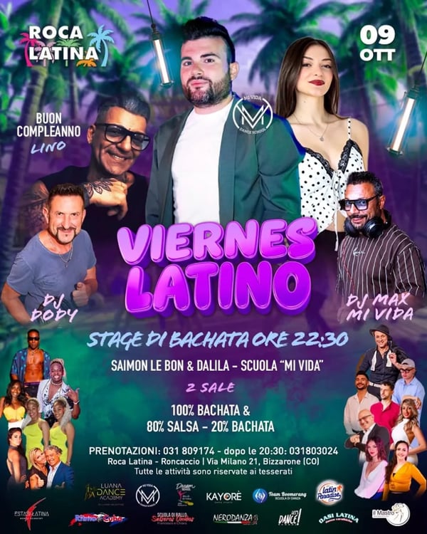 Venerdì Latino - Poster del evento