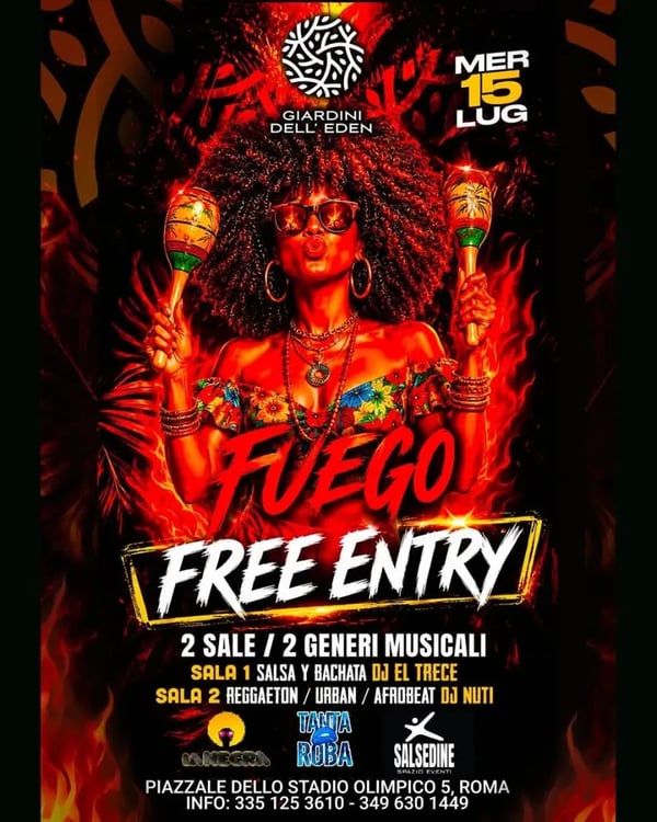 FUEGO Latin Urban Experience - Event poster