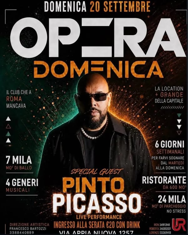 Pinto Picasso Live @ Opera 23 - Poster del evento
