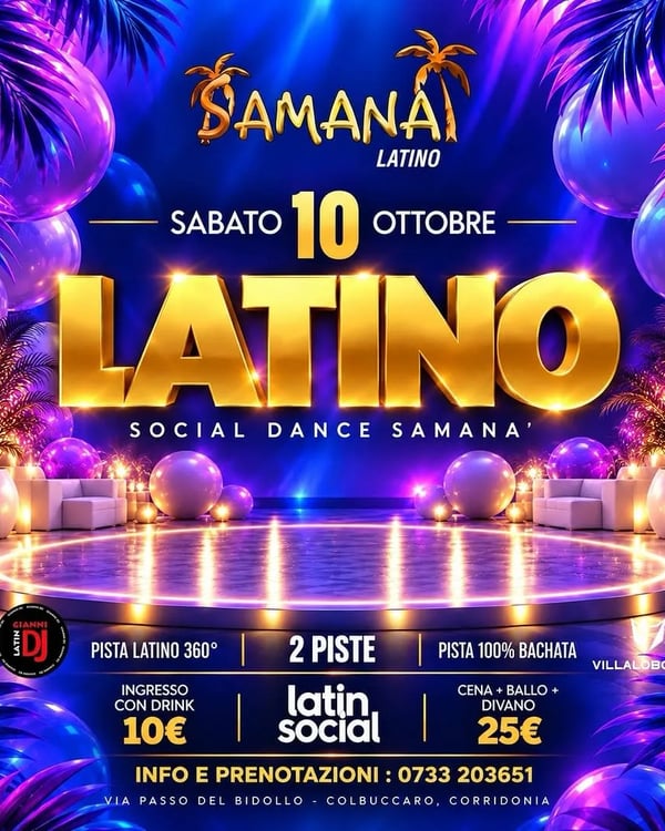 Latino Social Dance Samana - Poster del evento