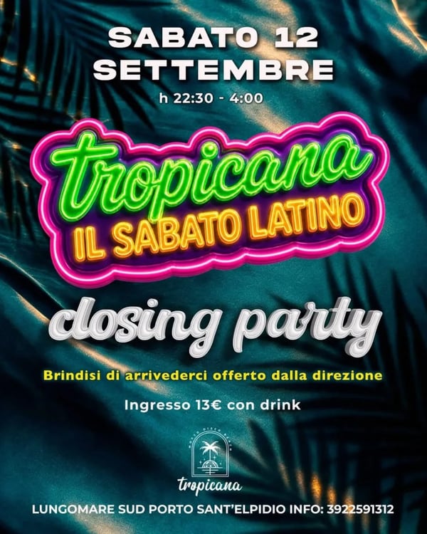 Tropicana – Il Sabato Latino Closing Party