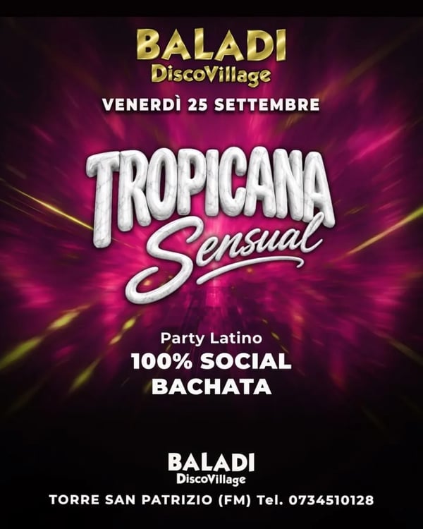 Tropicana Sensual - Poster del evento