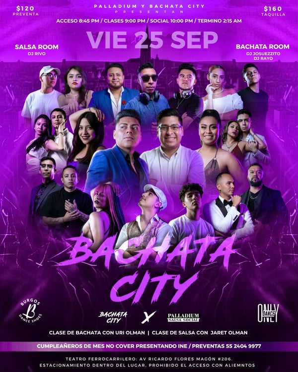 Bachata City x Palladium Salsa Social - Poster del evento