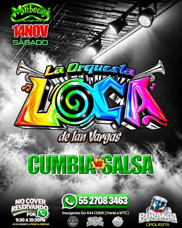 Cumbia vs Salsa - Poster del evento