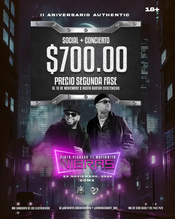 II Aniversario Authentic: Vibras - Poster del evento