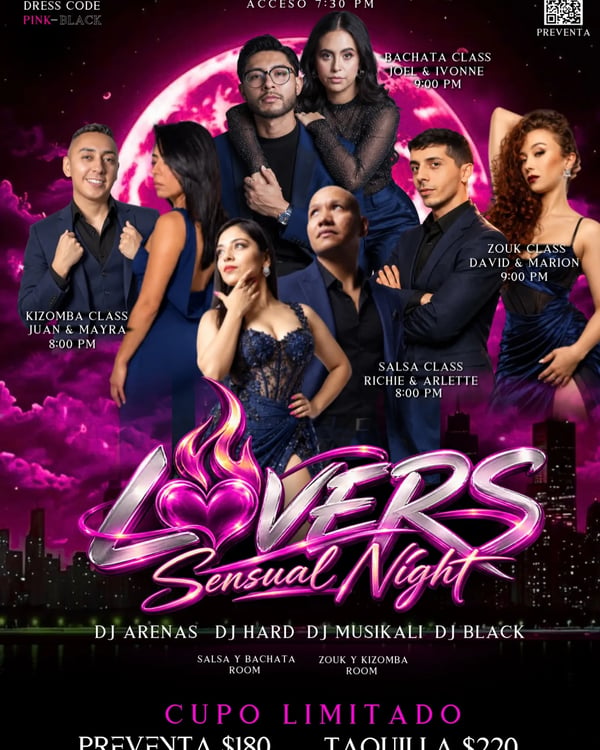 LOVERS Sensual Night - Poster del evento
