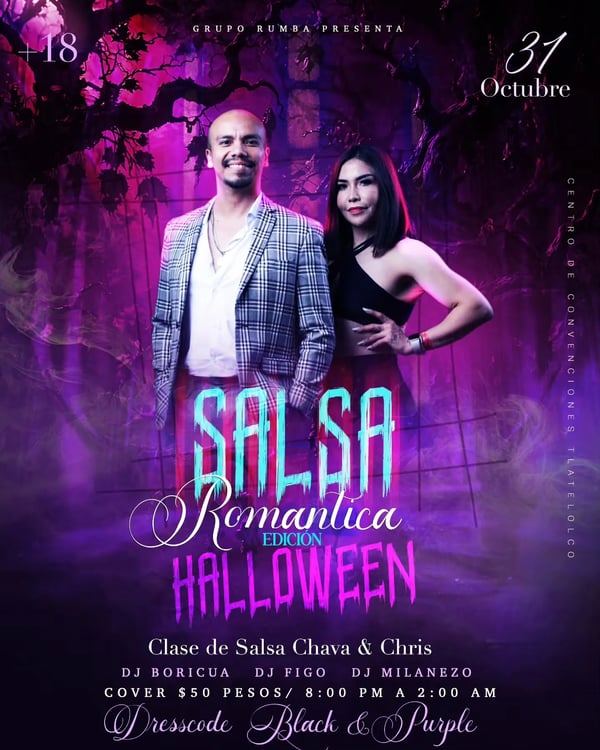 Salsa Romántica edición Halloween - Poster del evento