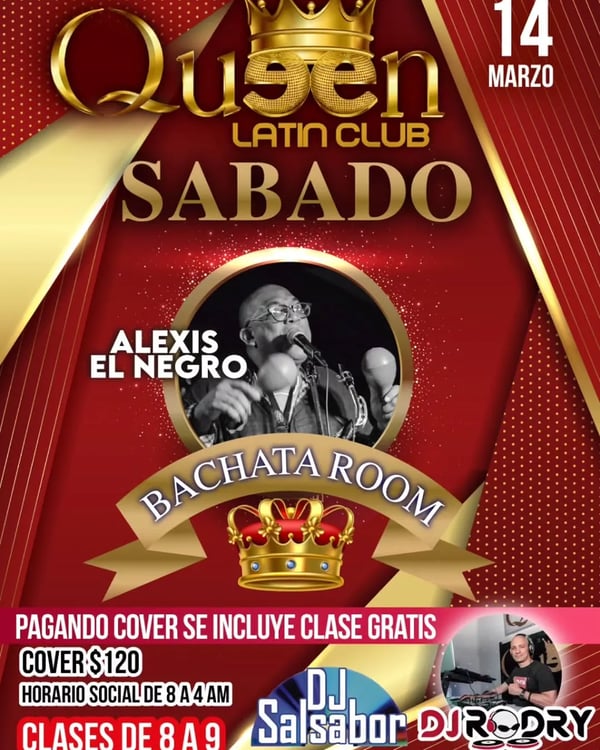 Sabado en Queen Latin Club - Poster del evento