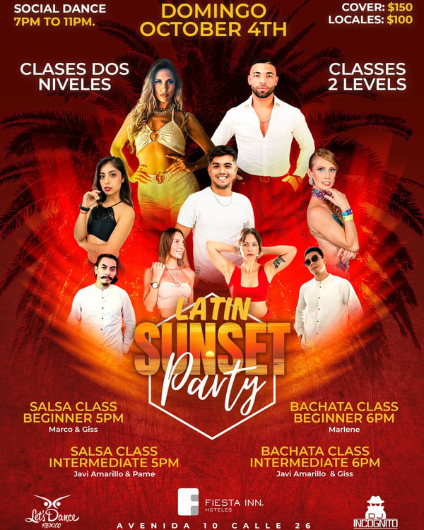 Latin Sunset Party - Event poster