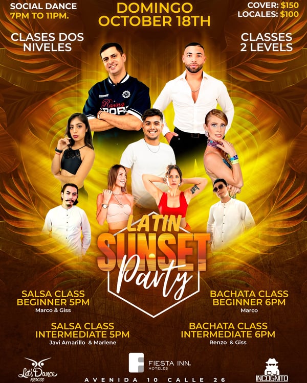 Latin Sunset Party - Poster del evento