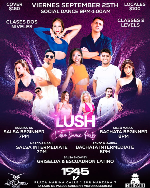 Lush — Latin Dance Party - Poster del evento