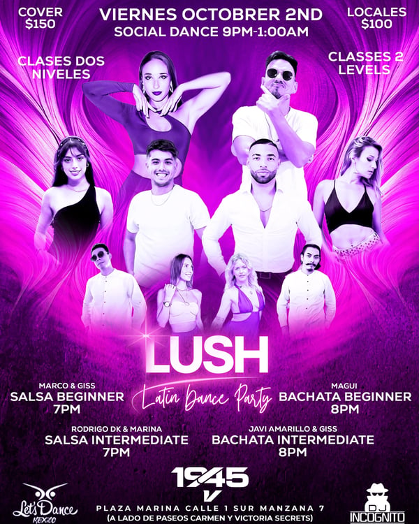 LUSH Latin Dance Party - Poster del evento