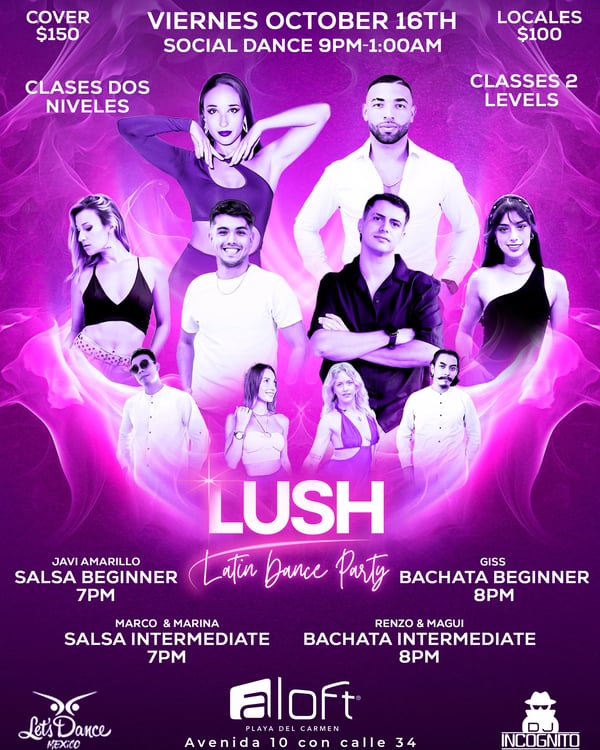 Lush Latin Dance Party - Poster del evento