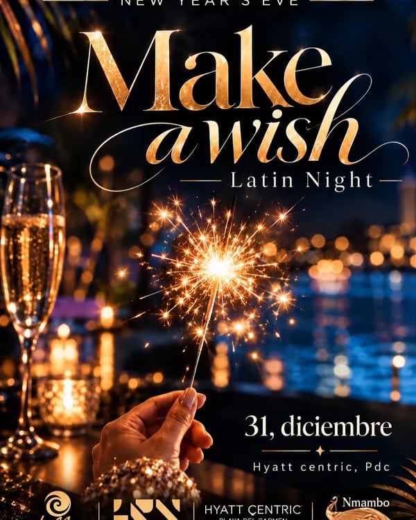 Make a wish - Latin Night - Event poster