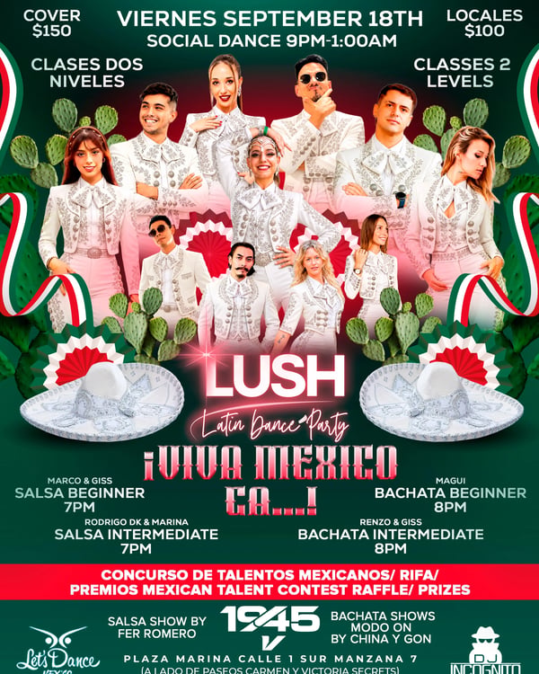 Viva México en Lush - Poster del evento