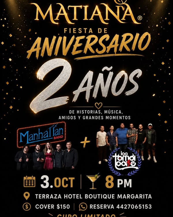 Fiesta de aniversario 2 años - Event poster
