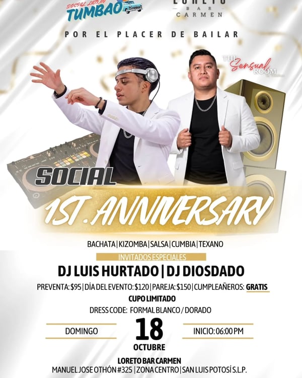 Social 1st Anniversary - Poster del evento