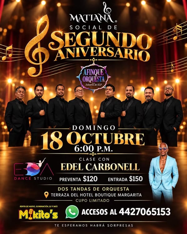 Social de segundo aniversario - Event poster
