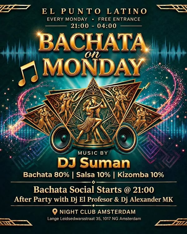 Bachata on Monday - Poster del evento