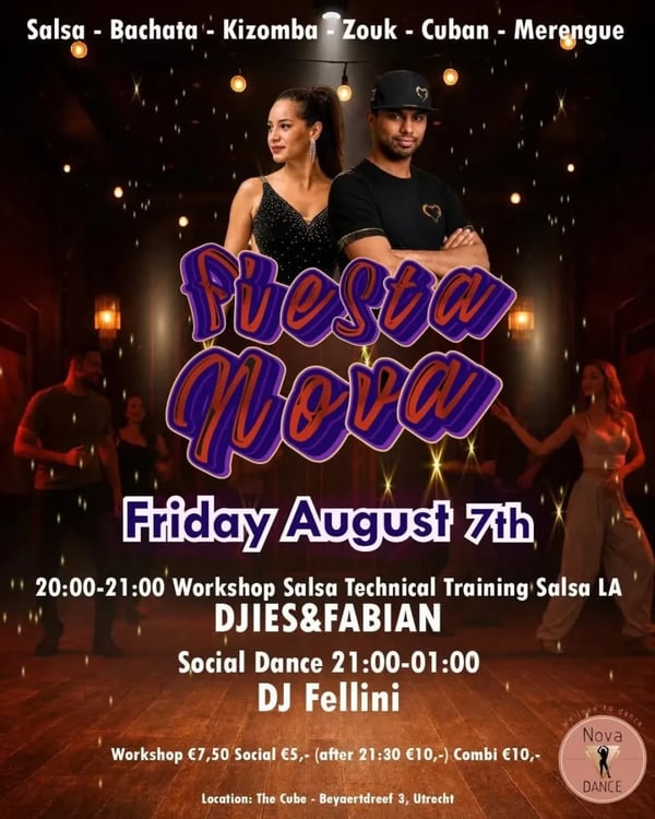 Fiesta Nova Night - Poster del evento