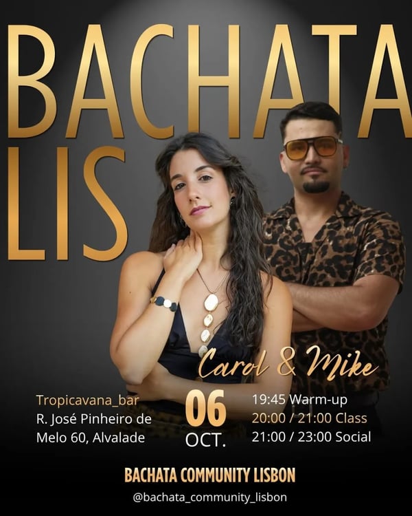 Bachata Lisboa – Tuesday Bachata Social - Poster del evento