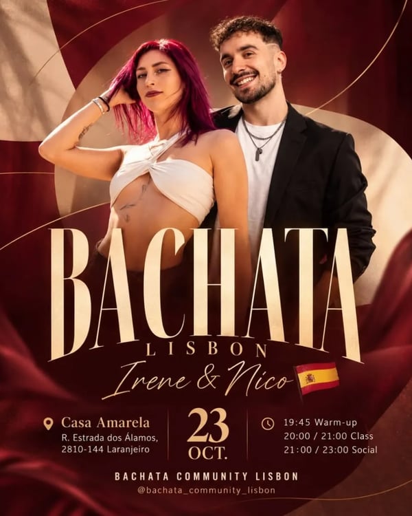 Bachata Lisbon – Irene & Nico - Poster del evento