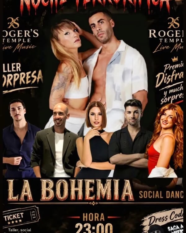 Noche terrorífica – La Bohemia Social Dance - Event poster