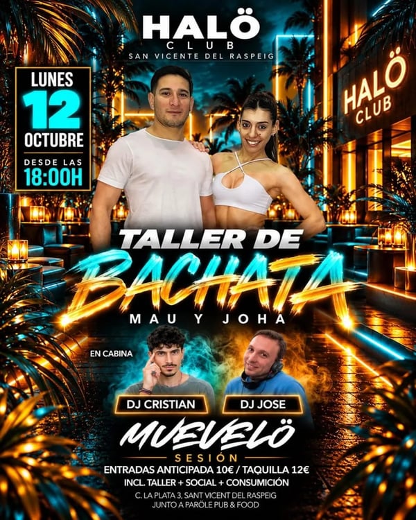 Taller de bachata Mau y Joha - Poster del evento