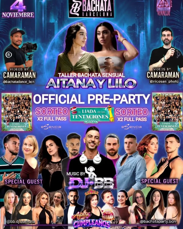 Bachata Barcelona Official Pre-Party - Poster del evento