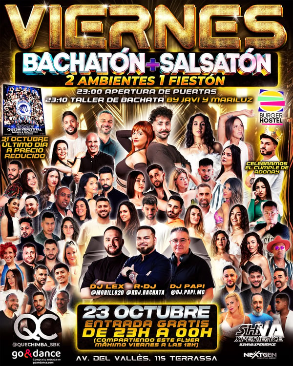 Bachatón + Salsatón: 2 ambientes 1 fiestón - Event poster